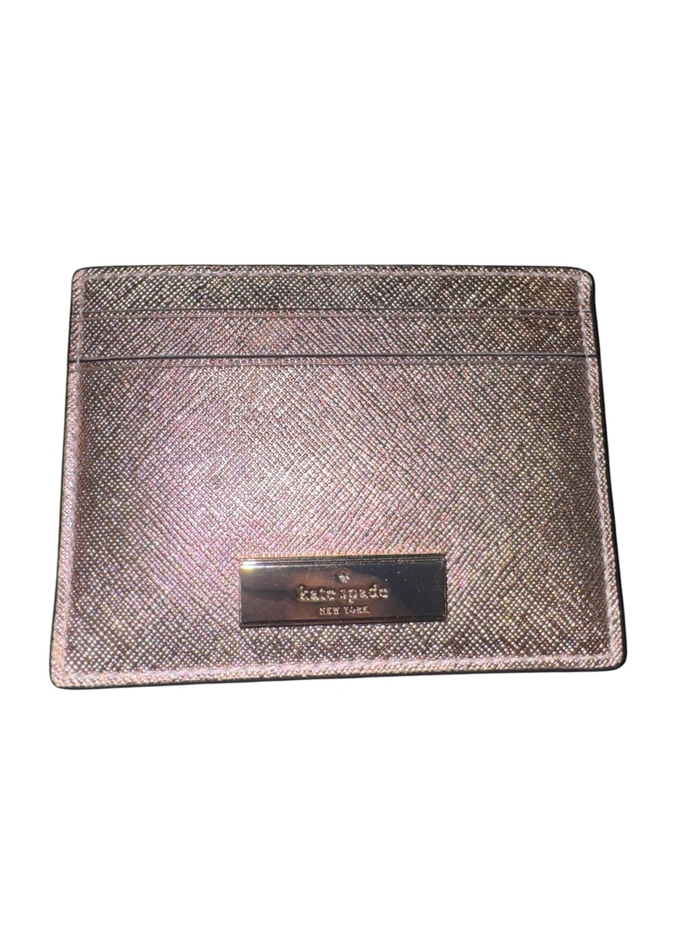 kate spade Metallic Rose Gold Slim Card Holder